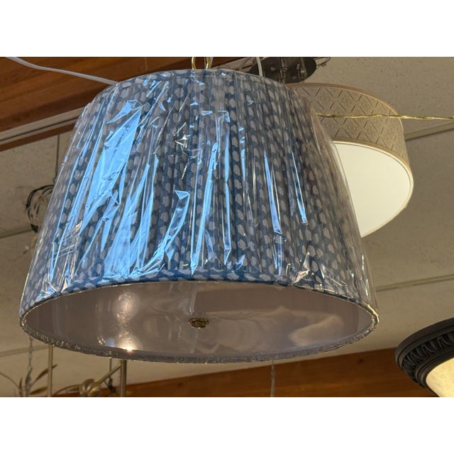 Blue Newport Lamp & Shade Company Emlyn Pendant For Sale - Image 8 of 12