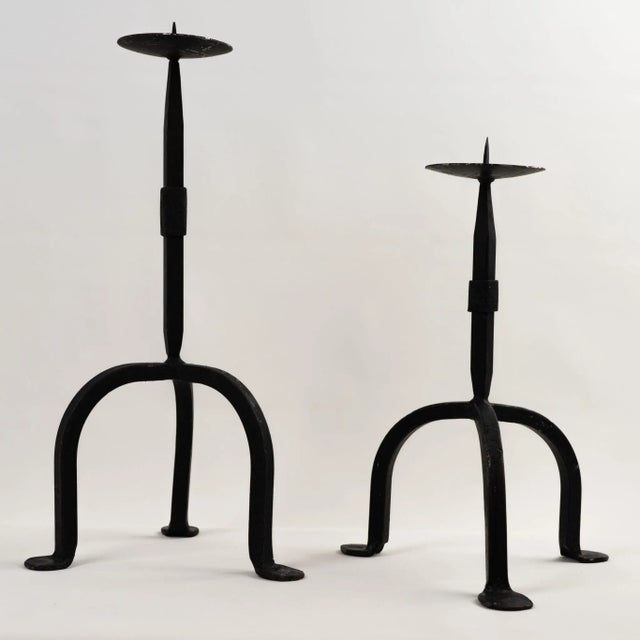 1980s Vintage Iron Candle Holders For Sale - Image 5 of 11