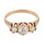 Victorian Late 19th Century Victorian Gia Old Mine Cut Diamond Pearl 14k Yellow Gold Ring, Size 4.25 For Sale - Image 3 of 5