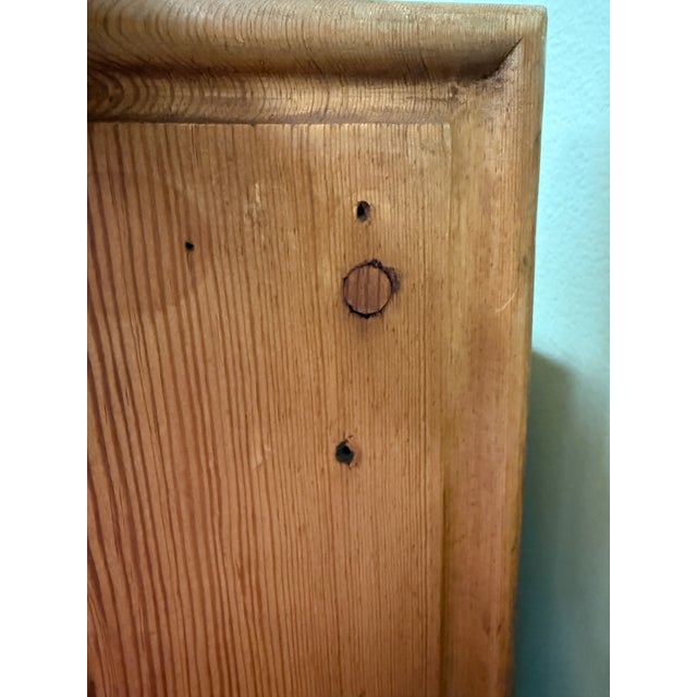 Brown Antique Edwardian English Pine Pew Bench Early 20th C For Sale - Image 8 of 10