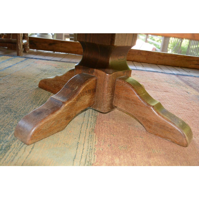 Vintage 1970's Mid Century Wood & Brown Glazed Tiled Top Octagonal Coffee Table Germany For Sale - Image 10 of 15