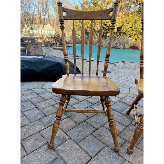 Ethan Allen 4 Vintage Ethan Allen Side Chairs For Sale - Image 4 of 10