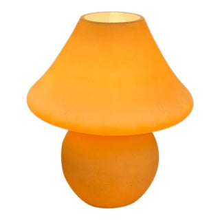Glass Mushroom Lamp, 1970's For Sale
