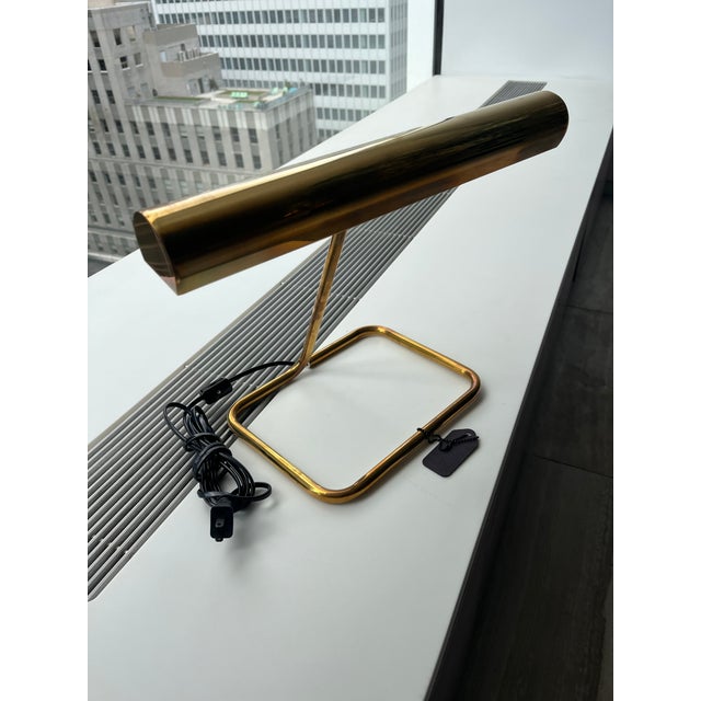 1970s Modernist Brass Desk Lamp by Koch & Lowy For Sale In New York - Image 6 of 9