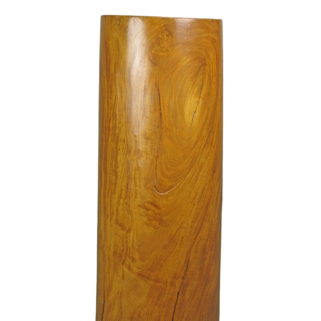 Asian Molave Wood Pedestal Post 34" Tall For Sale - Image 3 of 6