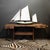 ABOUT A beautifully worn solid Maple carpenter's workbench with large inlay tray used to house larger tools and two wooden...