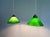 Art Deco Conical Green Opaline Glass Pendant Lights, Set of 2 For Sale - Image 13 of 14
