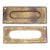 Vintage 6 In. Rectangular Brass Mail Slot Set For Sale