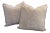 Pair of Custom Cream Chenille Pillows For Sale