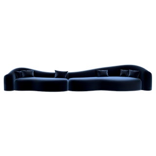 Baïne Navy Sofa by Jérôme Bugara For Sale