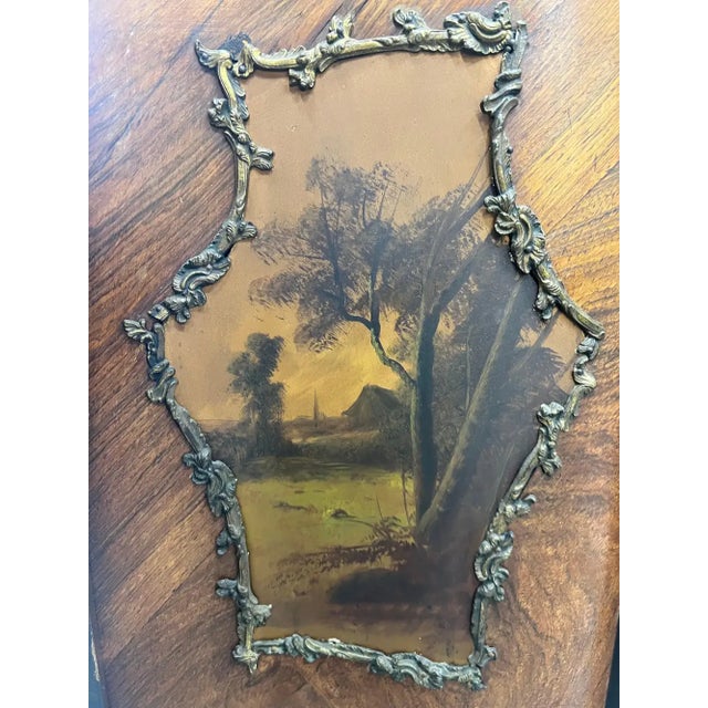 Gemstone Antique 19th C. French Louis XV Vernis Martin Ormolu Serpentine Vitrine Cabinet For Sale - Image 7 of 18
