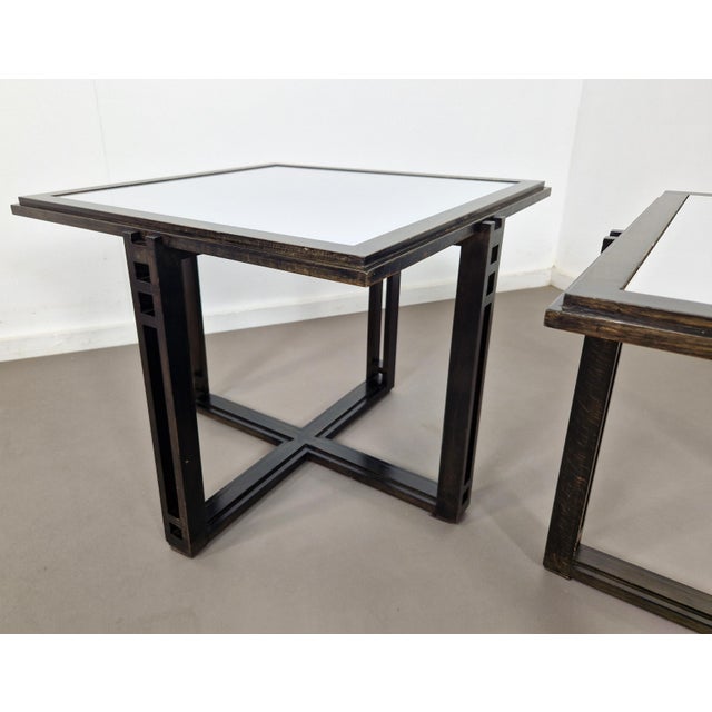 Vintage Galaxy Side Tables by Umberto Asnago for Giorgetti, 1980s, Set of 2 For Sale - Image 6 of 12