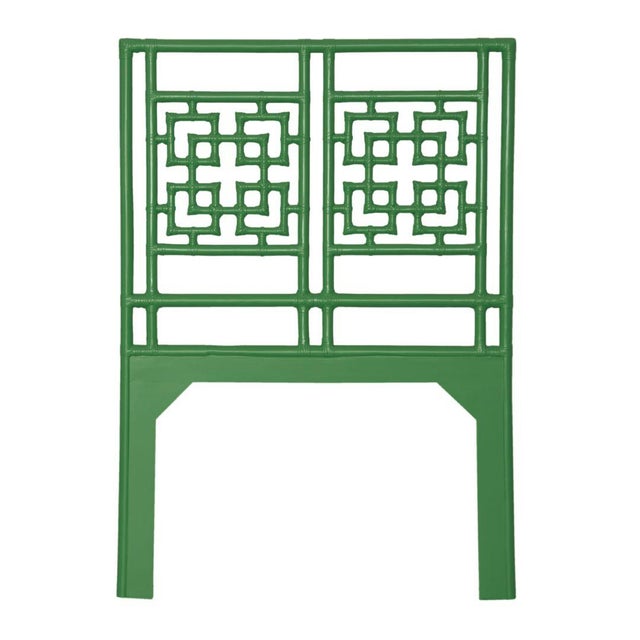 Coastal Palm Springs Platform Bed Twin Extra Long, Bright Green For Sale - Image 3 of 7