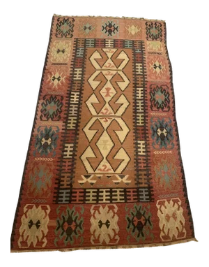 Vintage South Western Hand Loomed Turkish Kilim Wool Rug