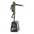 Metal Edouard Drouot, Art Deco Sculpture of Dancing Satyr with Flutes, 1920, Bronze on Marble Base For Sale - Image 7 of 10