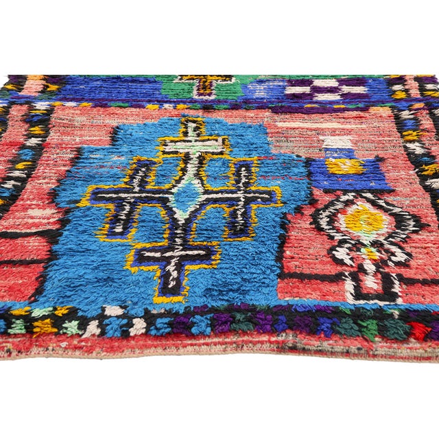 Berber Tribes of Morocco Vintage Azilal Moroccan Rug, 03'04 X 05'06 For Sale - Image 4 of 10