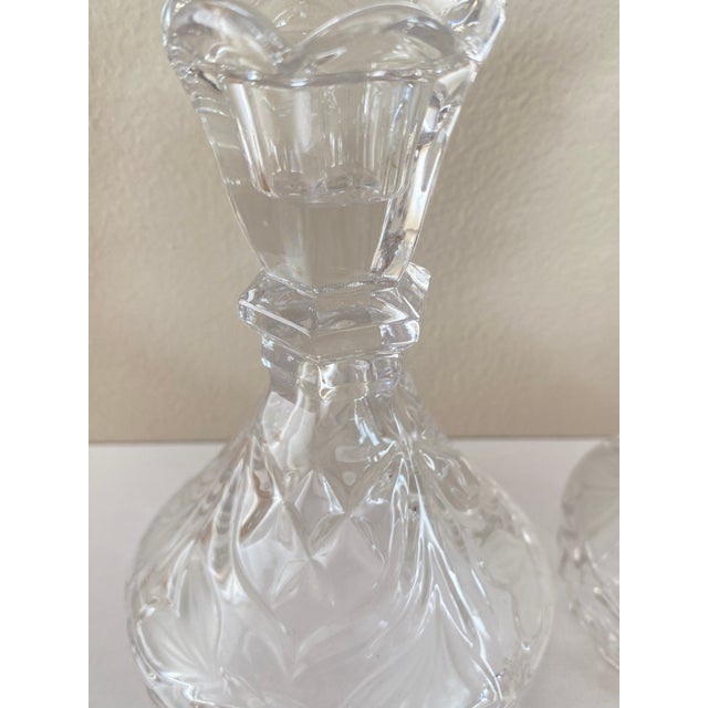 Art Deco Molded Glass Candlesticks, France, 1930, Set of 2 For Sale - Image 12 of 15