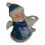 Vintage 1975 Goebel Hummel W. Germany Blue Winter Angel Candle Holder Ceramic Figurine For Sale