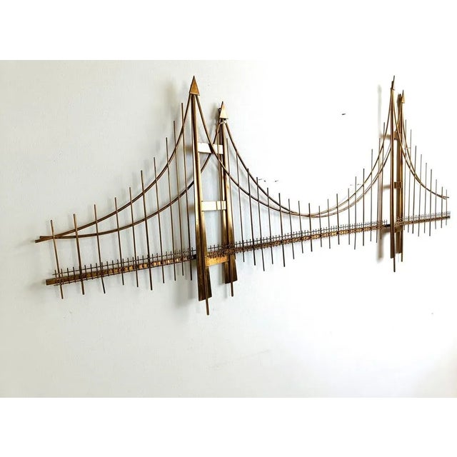 Metal Wall Sculpture of the Golden Gate Bridge, 1970s For Sale - Image 7 of 8