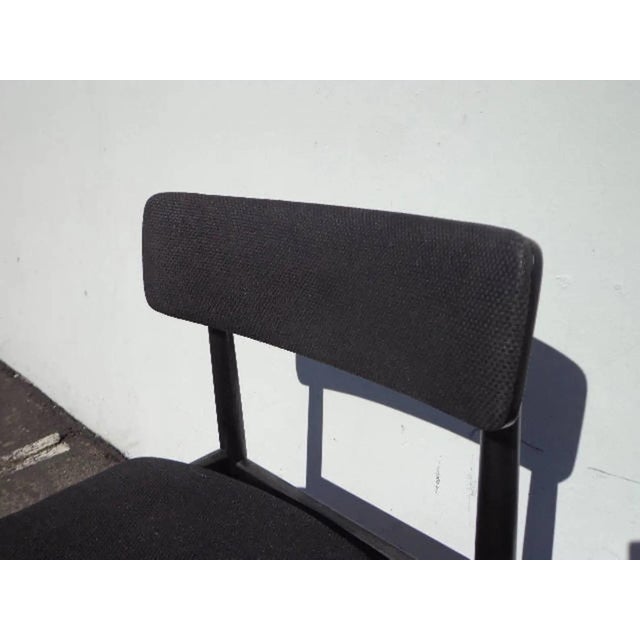 Mid 20th Century Mid Century Modern Black Wood Desk Chair For Sale - Image 4 of 5