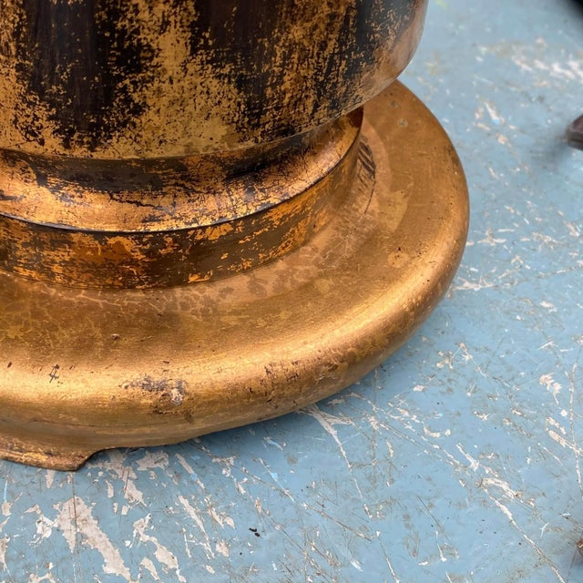 Mid-Century Modern Cylindrical Patinated Bronze Table Lamps - a Pair For Sale - Image 12 of 13