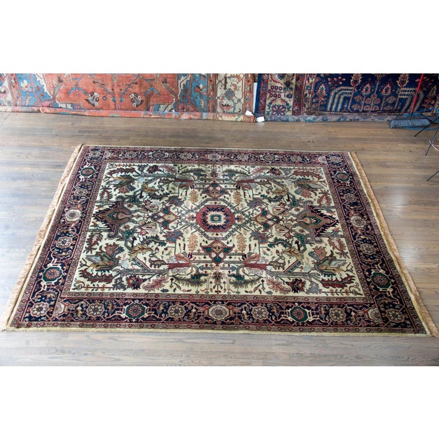 Vintage Indian Heriz-Style Rug For Sale - Image 11 of 11