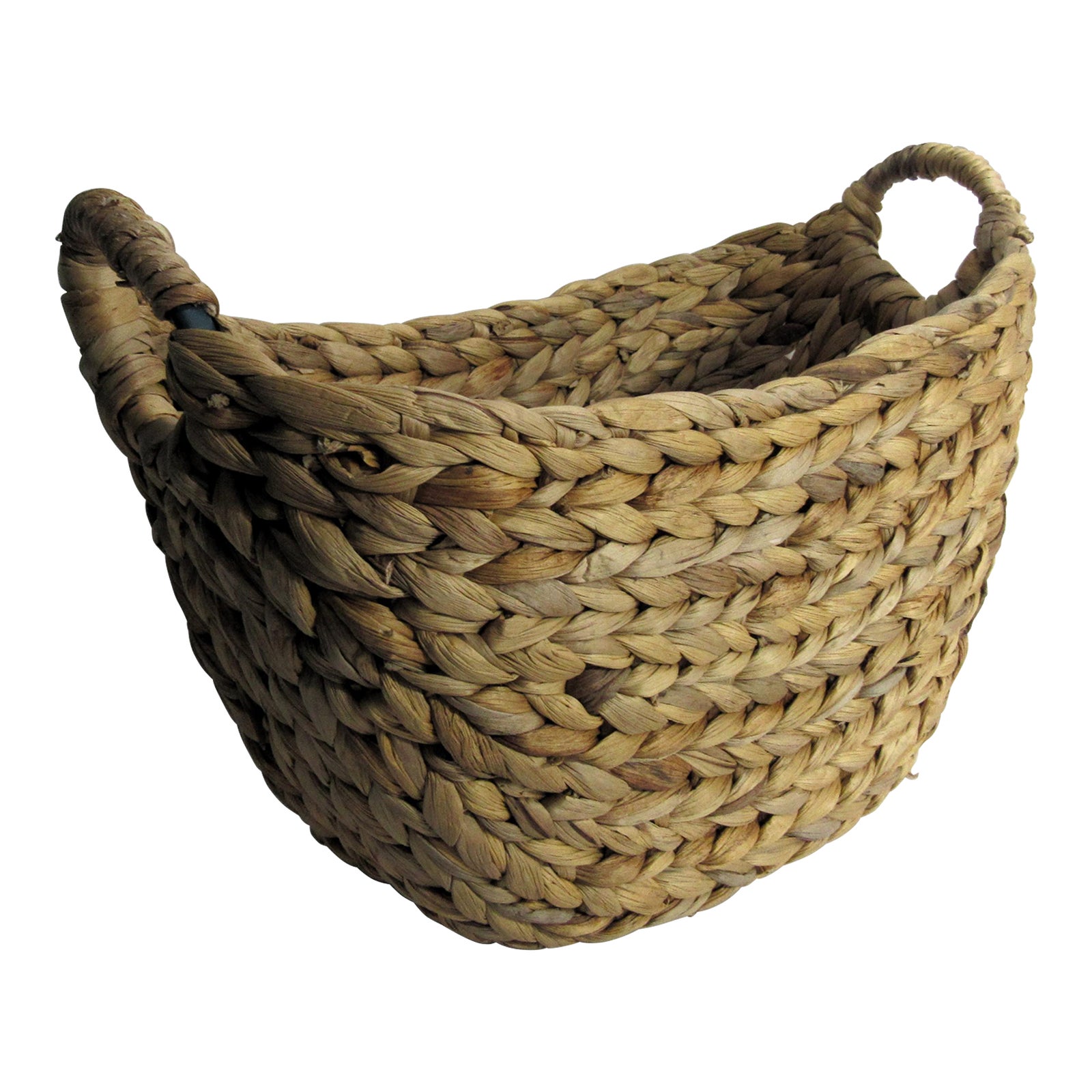Mid 20th Century Vintage Rustic Oval Seagrass Gathering Basket With ...