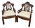 Vintage Chinese Carved Rosewood Armchairs With Dali Marble Panels - A Pair For Sale