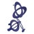 Blueberry 2 - Original Blue Abstract Geometric Steel Sculpture With Textured Powder Coat by Granville Beals For Sale