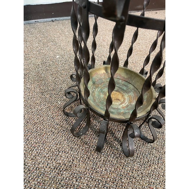 Mid 20th Century Wrought Iron Umbrella Holder For Sale - Image 4 of 9