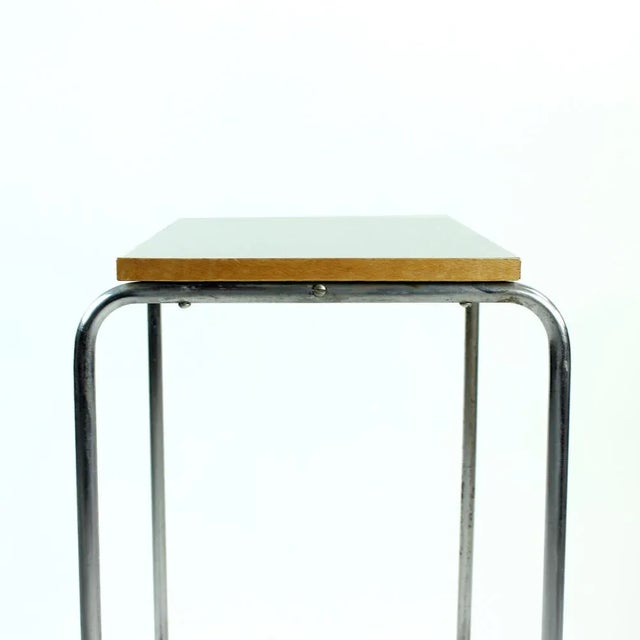 Mid-Century Modern Vintage Chrome & Formica Side Table, 1960s For Sale - Image 3 of 8