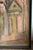 Wood Original Mid Century Salvatore Emblema Painting on Jute - Two Figures and a Building, Signed For Sale - Image 7 of 8