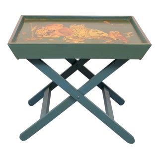 Turquoise Serving Table, 1950s For Sale