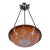 French Art Deco Pendant Light by Le Verre Francais Schneider - 1925 Cameo Chandelier France For Sale