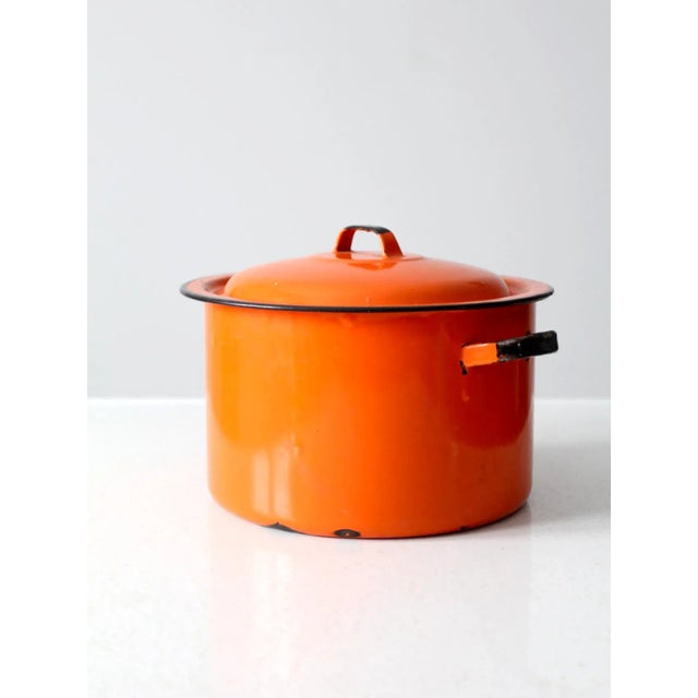 Mid-Century Modern Mid-Century Enamelware Pot For Sale - Image 3 of 9