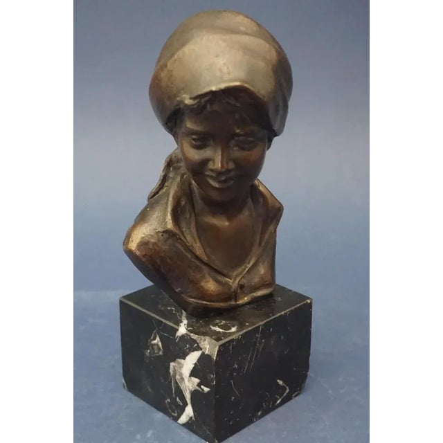 Bronze Bust of Contadinella by Giovanni De Martino, Naples, Italy, Late 1800s For Sale - Image 9 of 16