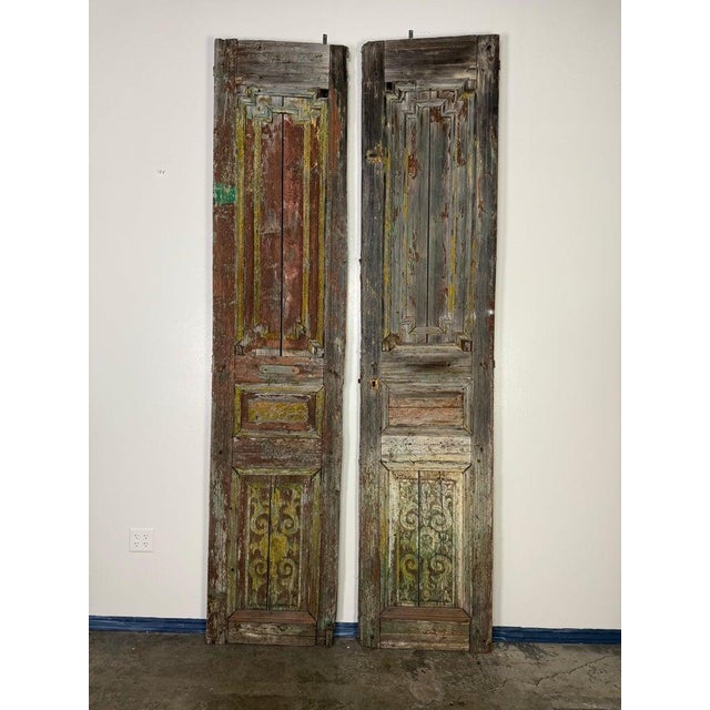 Pair of 19th Century Rustic Wooden Doors, Distressed Finish, France For Sale - Image 4 of 18