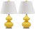 Yellow 24 Inch H Double Gourd Glass Table Lamp in Yellow - a Pair For Sale - Image 8 of 8