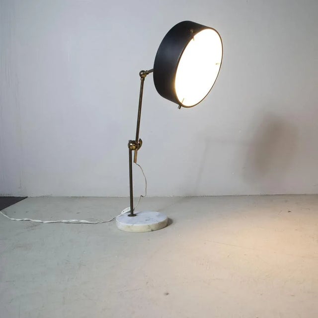 Adjustable Table Lamp in Circular Marble from Stilux Milano, 1950s For Sale - Image 6 of 9