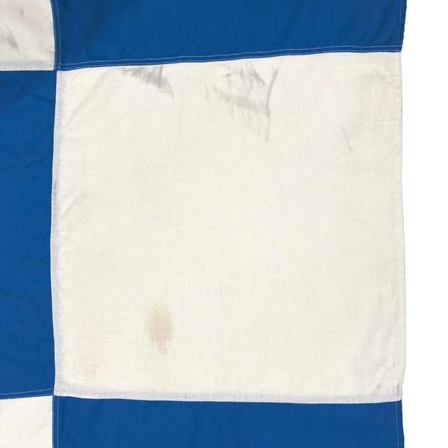 Oversize Vintage Sewn Nautical Signal Flag For Sale - Image 4 of 4