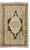 Floral Medallion Turkey Oushak Vintage Rug in Ivory, Taupe, Brown and Olive 6′1″ × 9′6″ For Sale