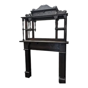 1890's Victorian Walnut Fireplace Surround