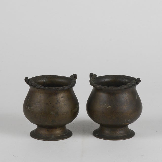20th Century Jars and Bowls with Bronze Handles, Italy, 1950s, Set of 2 For Sale - Image 9 of 9