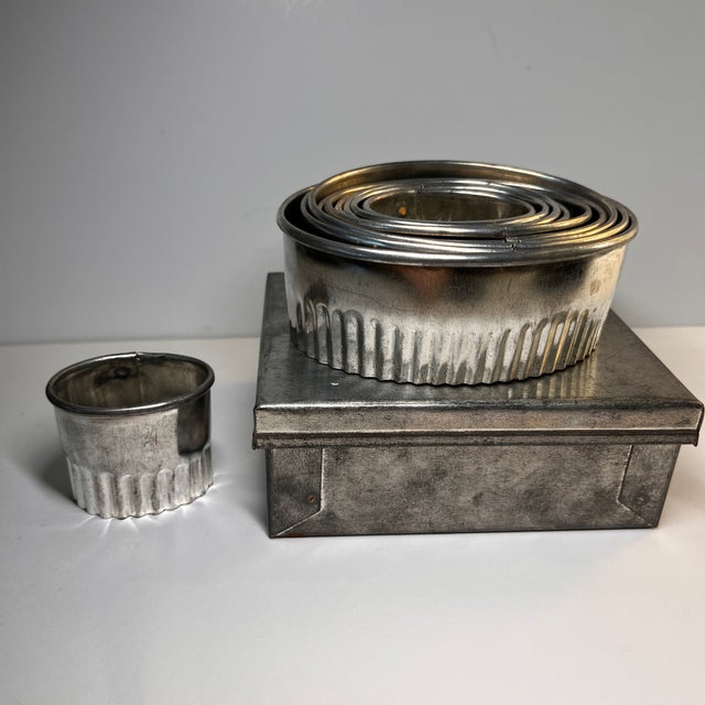 Metal Vintage French Canape Mold Set/10 For Sale - Image 7 of 8