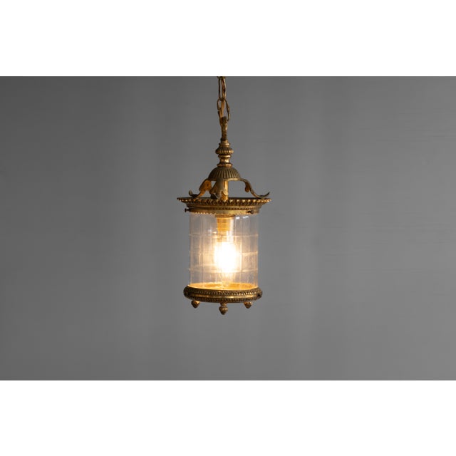 Small Antique Cut Glass Lantern, 1900 For Sale - Image 6 of 8