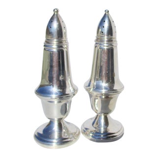 Crown Silver Salt and Pepper Set - a Pair For Sale