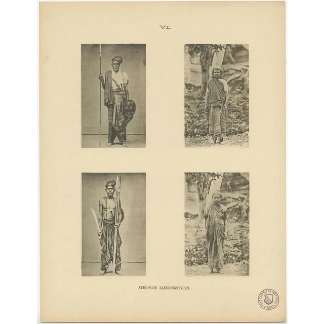 Paper E.J. Brill,Twelve Aceh Atjeh, 1895, Print For Sale - Image 7 of 15