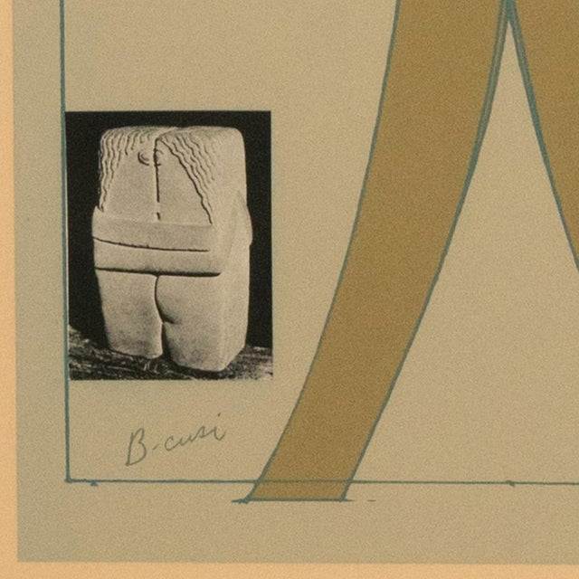 Pop Art Silk Screen Print and Collage "Clothespin Brancusi's Kiss" Philadelphia by Claes Oldenburg, 1972 For Sale - Image 9 of 13