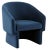Contemporary Susie Barrel Back Accent Chair - Navy For Sale - Image 3 of 7
