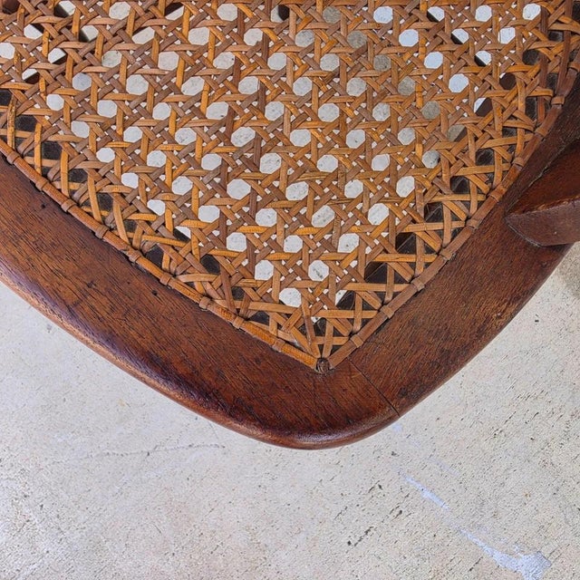 Antique Walnut Victorian Spindle Back Cane Seat Dining Chairs Set of 6 For Sale - Image 15 of 18